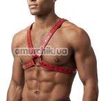 Портупея мужская Art of Sex Spartacus Faux Leather, красная - Фото №1