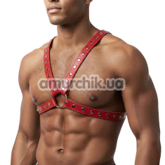 Портупея чоловіча Art of Sex Spartacus Faux Leather, червона - Фото №1