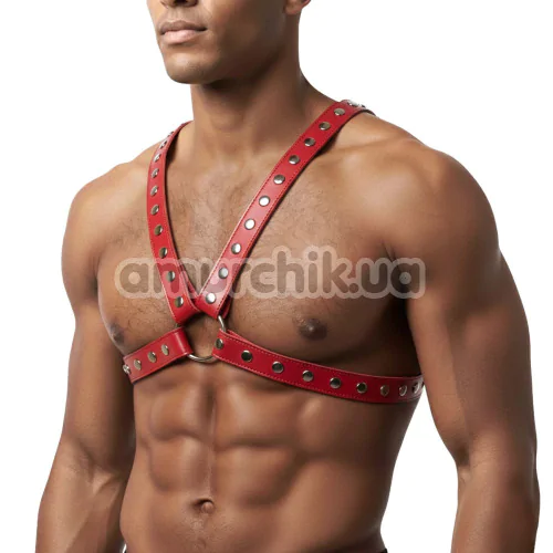 Портупея чоловіча Art of Sex Spartacus Faux Leather, червона - Фото №1