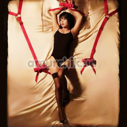 Бондажный набор Upko Bondage Fantasy Bowknot Bed Restraint Straps, красный