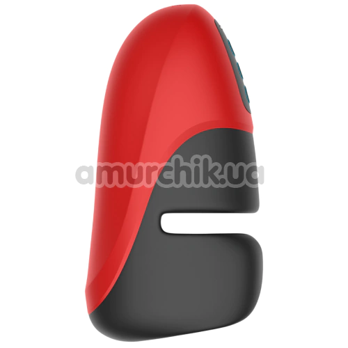 Мастурбатор з вібрацією Crushious Pancho, чорно-червоний