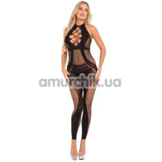 Комбінезон On Rails Footless Bodystocking, чорний - Фото №1