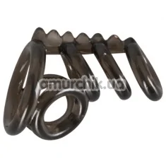 Насадка на пеніс Bad Kitty Naughty Toys Cock And Ball Ring, сіра - Фото №1