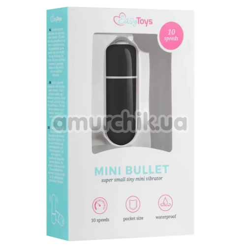 Кліторальний вібратор Easy Toys Mini Bullet, чорний