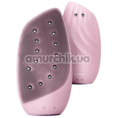 Щетка для лица Geske Sonic Thermo Facial Brush & Face-Lifter 8 in 1, светло-розовая