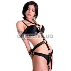 Фіксатори для рук і ніг Candy Hero Band21 Leather, чорні - Фото №1
