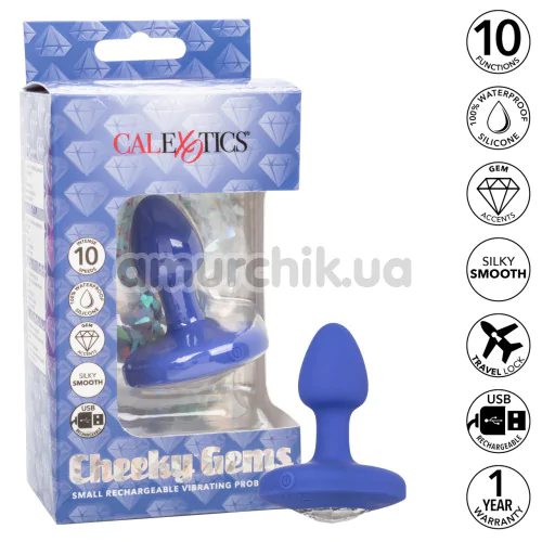 Анальная пробка с вибрацией Cheeky Gems Small Rechargeable Vibrating Probe, фиолетовая