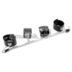Фиксаторы для рук и ног DS Fetish Metal Hand And Ankle Spreader Bar, черные - Фото №1