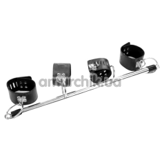 Фиксаторы для рук и ног DS Fetish Metal Hand And Ankle Spreader Bar, черные - Фото №1