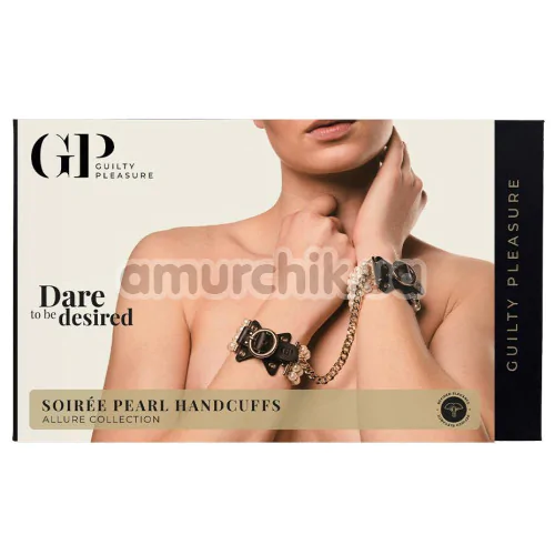 Фиксаторы для рук Guilty Pleasure Soiree Pearl Handcuffs, черно-золотые