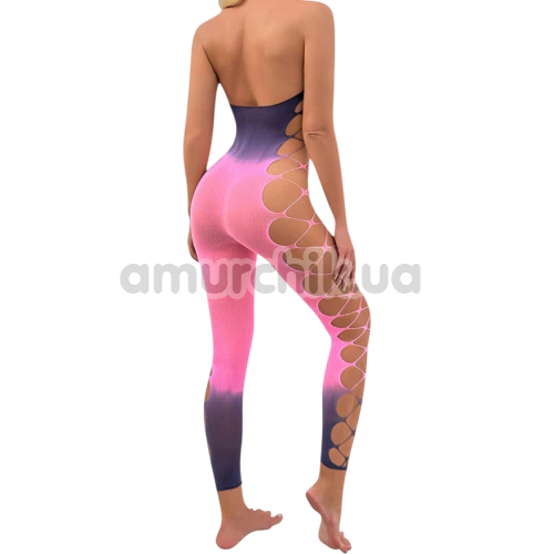 Комбинезон Star Night Hollow Out Gradient Bodystocking, фиолетово-розовый