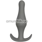 Анальная пробка Cheeky Love Silicone Plug With T-Handle M, серая - Фото №1