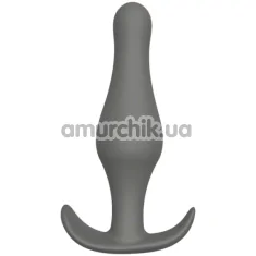 Анальная пробка Cheeky Love Silicone Plug With T-Handle M, серая - Фото №1