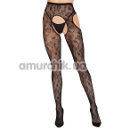 Колготки Leg Avenue Bloom Net Suspender Tights, черные - Фото №1