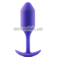 Анальная пробка со смещенным центром тяжести B-Vibe Snug Plug 2, фиолетовая - Фото №1