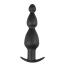 Анальна пробка Long Hollow Silicone Butt Plug, чорна - Фото №1