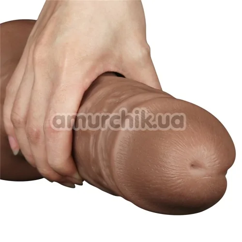 Вибратор Realistic Chubby Dildo 10.5, коричневый