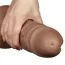 Вибратор Realistic Chubby Dildo 10.5, коричневый - Фото №9
