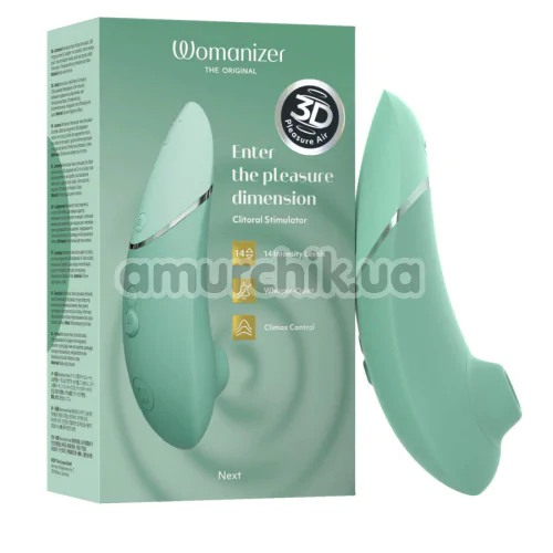 Симулятор орального секса для женщин Womanizer The Original Next, бирюзовый