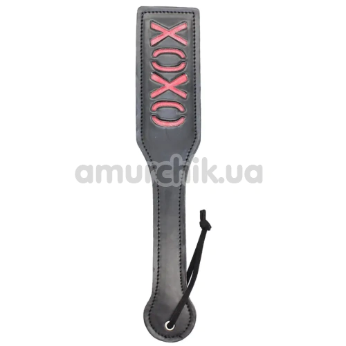 Шлепалка квадратная DS Fetish Paddle XOXО, черная
