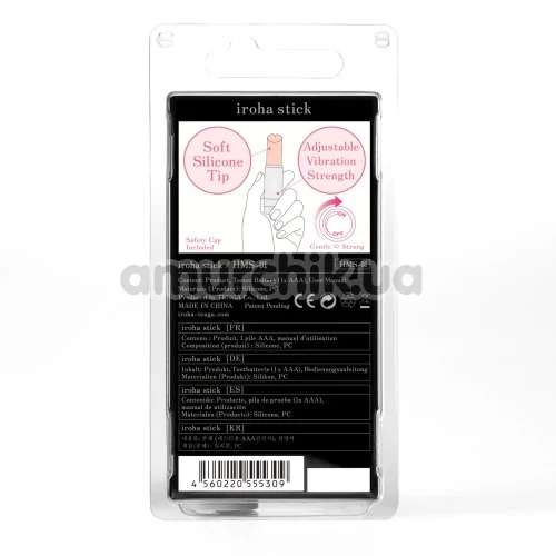 Клиторальный вибратор Tenga Iroha Stick, персиковый
