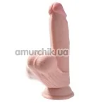 Фаллоимитатор King Cock Plus 7 Triple Density Cock With Swinging Balls, телесный - Фото №1