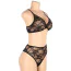Комплект Star Night Lace Lingerie With Long Gloves, черный: бюстгальтер + трусики + перчатки - Фото №9