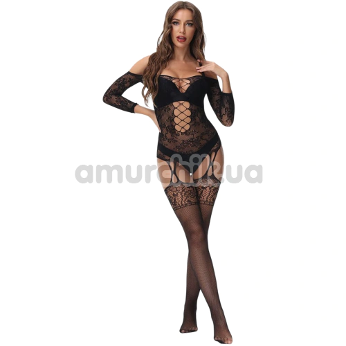 Комбинезон Star Night Open Shoulders Bodystocking, черный - Фото №1