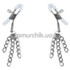 Зажимы для сосков Feral Feelings Nipple Clamps Tassels, белые - Фото №1