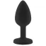 Анальна пробка з рожевим кристалом RelaXxxx Silicone Plug Medium, чорна - Фото №2
