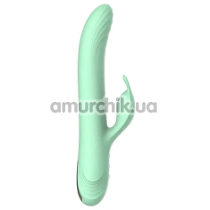 Вибратор с толчками Odeco Every Night Toys Rabbit Vibe 8398, зеленый - Фото №1