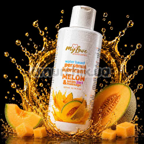 Масажний лубрикант MyLove Aroma Series Personal Lubricant 2in1 Melon - диня, 300 мл