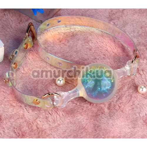 Кляп Univibe Crystal Gag L, різнокольоровий