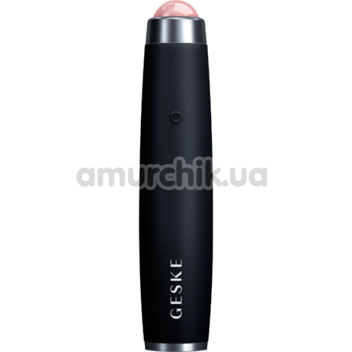 Ультразвуковая ручка-массажер для лица Geske Sonic Rose Quartz LED Depuffing Pen 8 in 1, черная - Фото №1
