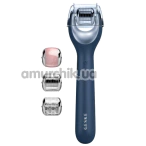 Массажер-роллер для лица с микроиглами Geske MicroNeedle Face Roller 9 in 1, синий - Фото №1