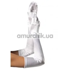 Рукавички Extra Long Satin Gloves, білі - Фото №1
