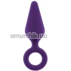 Анальная пробка Flirts Pull Plug M, фиолетовая - Фото №1