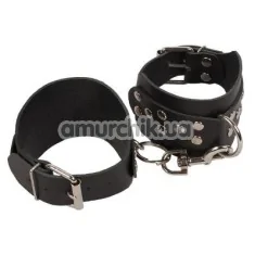 Фіксатори для ніг sLash Leather Leg Cuffs, чорні - Фото №1