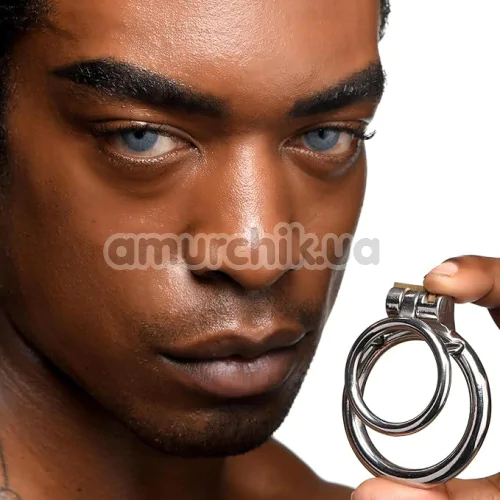 Эрекционное кольцо Master Series Locked Cock Locking Cock & Ball Ring, серебряное
