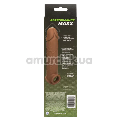 Насадка на пенис Performance Maxx Life-Like Extension 8, коричневая