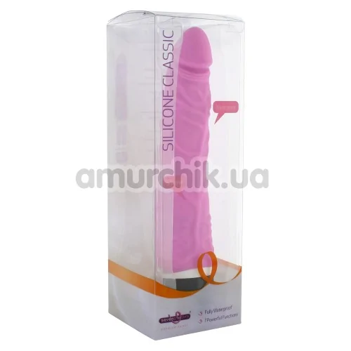 Вибратор Silicone Classic Slim, розовый