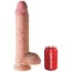 Фаллоимитатор King Cock Plus Dual Density Fat Cock With Balls, 25.4 см телесный - Фото №5