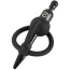 Уретральная вставка с кольцом для головки и вибрацией Penis Plug With A Glans Ring 3.5 & Vibration, черная - Фото №2