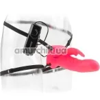 Полый страпон с вибрацией Fetish Fantasy Series Wonderful Wabbit Hollow Strap-On, розовый - Фото №1