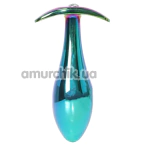 Анальна пробка з прозорим кристалом Exclusivity Jewellery Multicolour Straight Plug L, мультикольорова - Фото №1