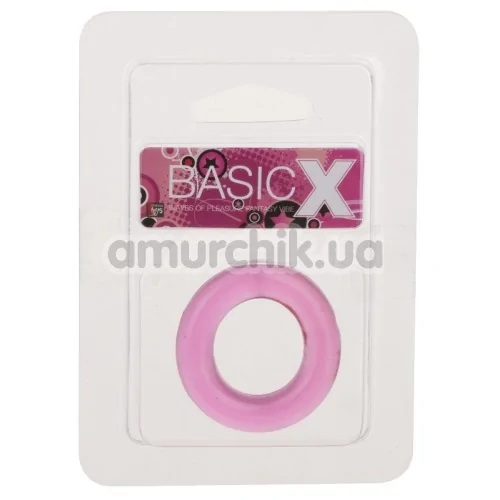 Эрекционное кольцо BasicX 1 inch, розовое