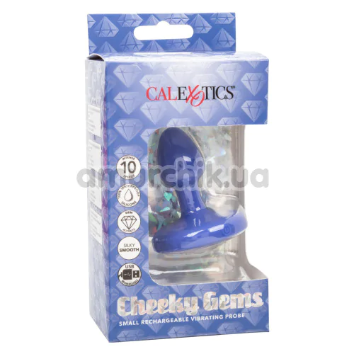 Анальная пробка с вибрацией Cheeky Gems Small Rechargeable Vibrating Probe, фиолетовая