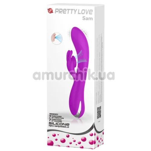 Вібратор Pretty Love Sam, фіолетовий