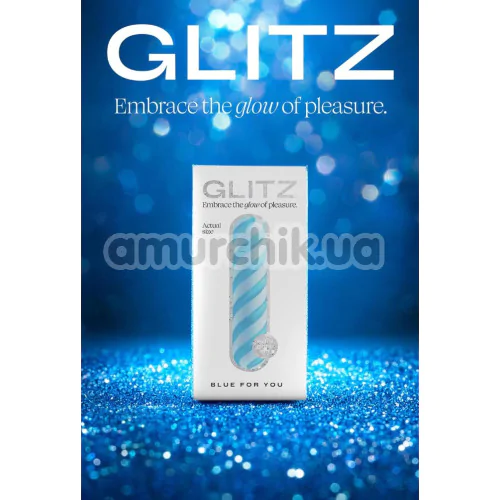 Кліторальний вібратор Glitz Blue For You, блакитий