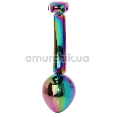 Анальная пробка Exclusivity Jewellery Multicolour Curved Plug S, радужная